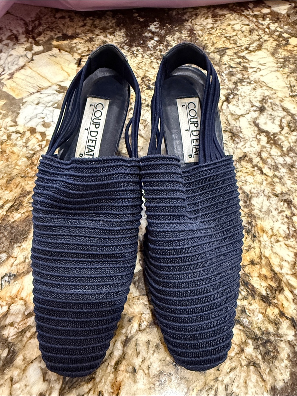 Women’s Navy Woven Slip-On Shoes